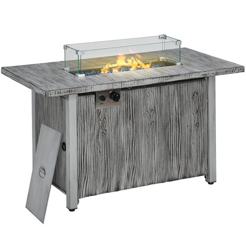 Outsunny fire pit table with - fire,