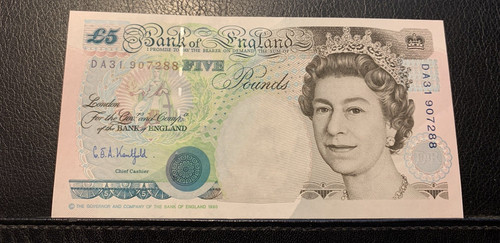 Bank england 5 note - of,