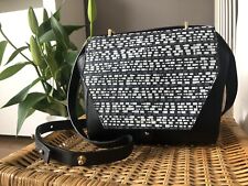Lovely Pied A Terre black Real Leather Cross Body Bag handbag