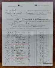 1928 May, Roberts & Co