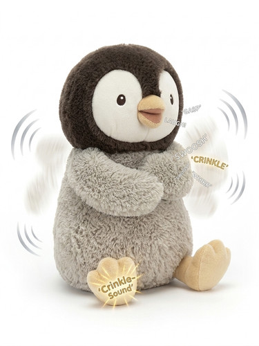 Interactive plush penguin toy - interactive,