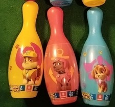 Paw Patrol Skittles And Bowling Ball  Plastic Great Condition Gift