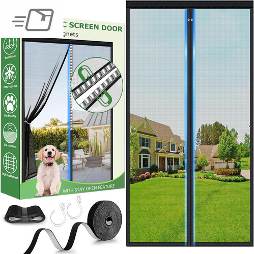 Magnetic fly screen - screen, with