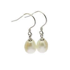 Pearl Drop Earrings Sterling