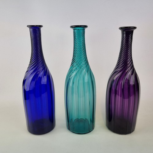 19thc set coloured - 3, glass