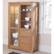Display Cabinet with Drawers - Living & Dining Room Furniture - Crescent Oak