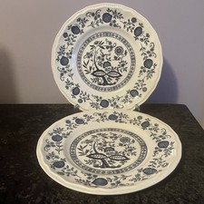 Kensington Blue Onion Plates Staffordshire England 10" x 2
