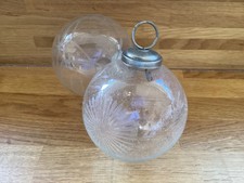 Pair of Large Clear Glass