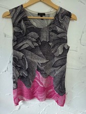 Escada Size Medium Virgin Wool Silk Blend Printed Top