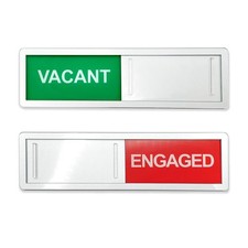 Reversible Sliding Door Sign–Vacant / Engaged Indicator,Privacy Bathroom Toilets