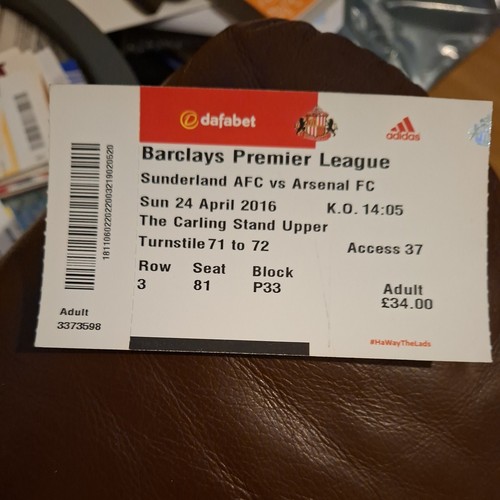 2016 sunderland v - 24/4/2016,