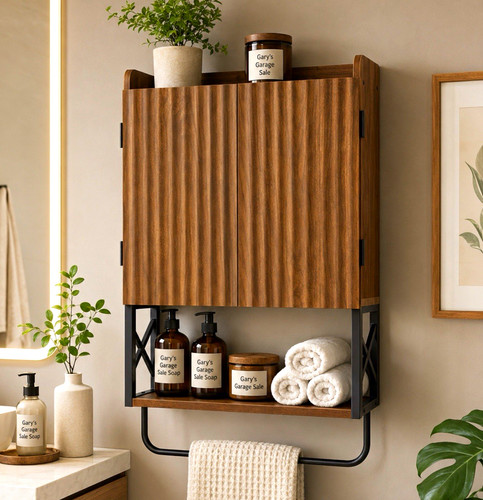 Apetaccat walnut wall - walnut, mounted