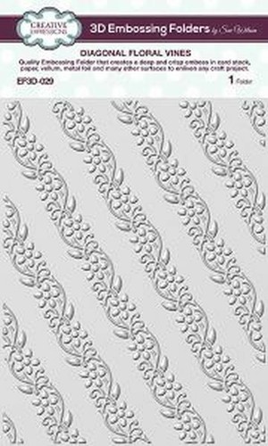 Diagonal floral embossing - diagonal,