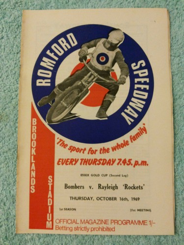 Romford speedway 1969 original - speedway,