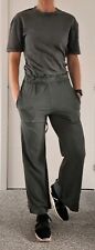 Zara Wide Leg Joggers Jersey Trousers Charcoal Grey XS