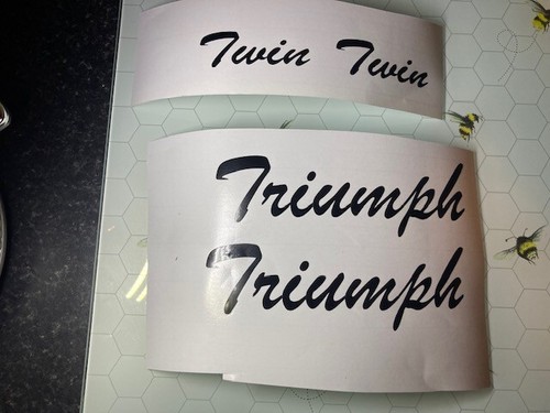 Triumph twin decals stickers - twin, x