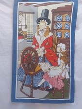 Vintage Welsh Tea Towel Woman