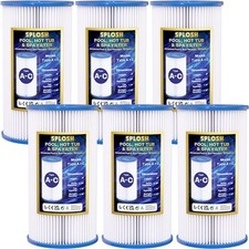 Splosh Type A or C Filter Cartridge x 6 For Intex Easy Set Pool Filter Pumps