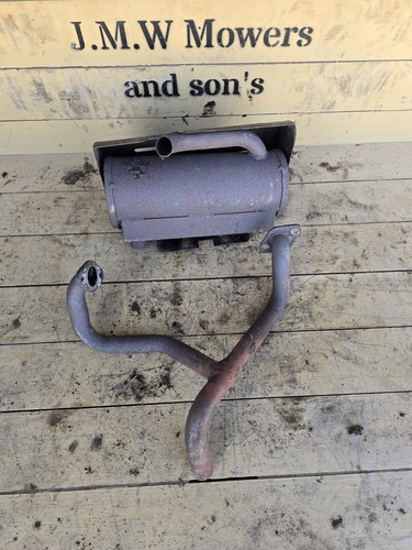 Ride mower lawn exhaust - on,