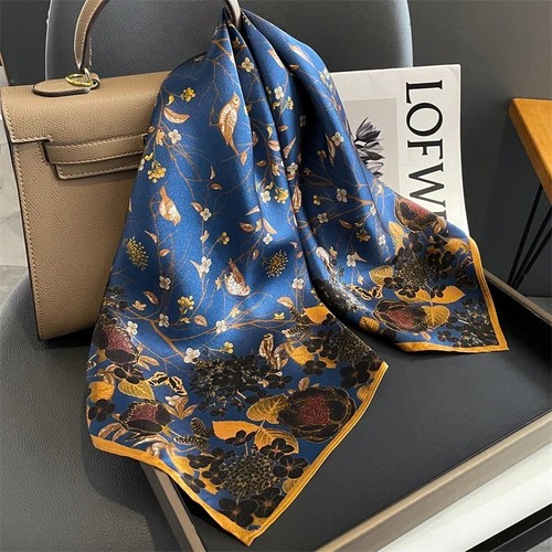 100 silk scarf - silk, vintage