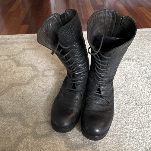 Marsell black leather combat - marsell,