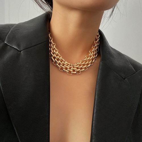 Choker gold silver - gold,