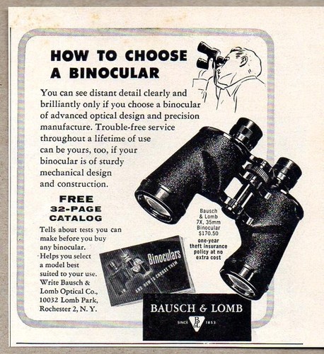 1954 print bausch lomb - print, &
