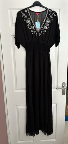 Lipsy london black embellished - black,