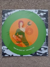 David Bowie as Ziggy Stardust, round shaped Greetings Card with envelope. 2004