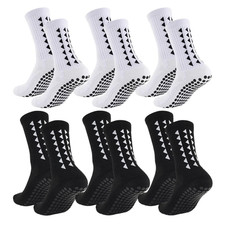6 Pairs Sports Grip Socks Football Unisex Non-Slip Breathable Athletic Cycling