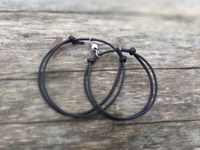 Couples Magnetic Bracelets, Adjustable Matching Bracelets,Waxed Cotton Bracelet