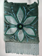 Carole Minett seagreen velvet