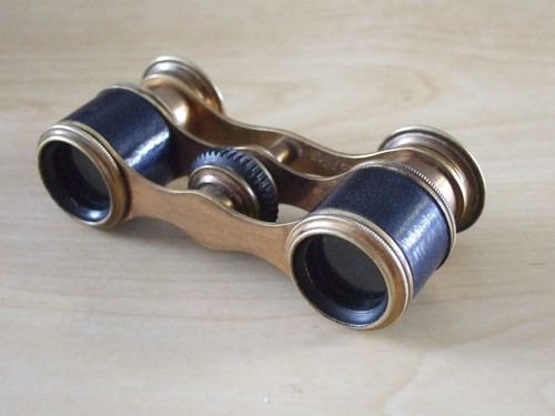 Brass leather antique opera - ,