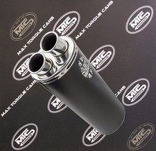 Kawasaki ZRX1100 Black oval twin outlet road-legal Motorbike Exhaust Can