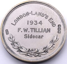 Silver medal motor cycling - medal,