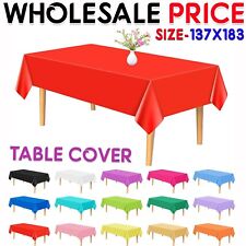 Plastic Table Cloth Disposable Wipe Clean Party Tablecloth Covers Rectangle UK