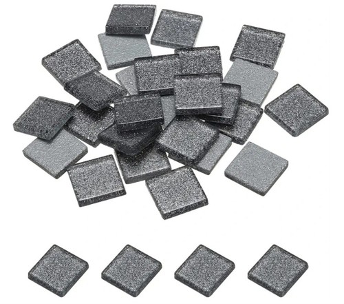 Glitter mosaic tiles 2x2cm - mosaic,