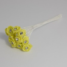 Ribbon Rose: Diamante: 13mm: 6
