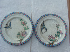 TWO LONGWY ENAMEL DESSERT