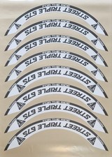 *Clearance* Triumph Street Triple 675 Motorcycle Wheel Rim Stickers - 17 Inch
