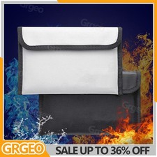 2200℉ Fireproof Money Bag Waterproof Document Envelope File Pouch Safe Cash Box