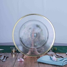 6 CLEAR GOLD 13" CHARGER