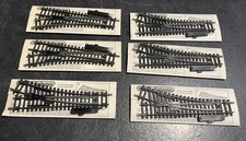 Hornby Railway 4 X R613 Right Hand Points 2 X R612 Left Hand Points With Sleeves