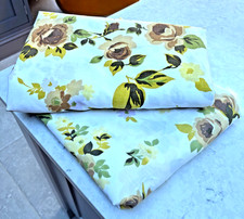 2 x VINTAGE Yellow Floral BED SHEETS. King Size. Very good clean condition. Fab!