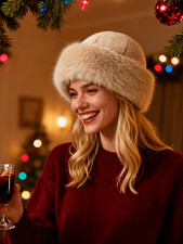 New Fluffy Fur Bucket Hat For