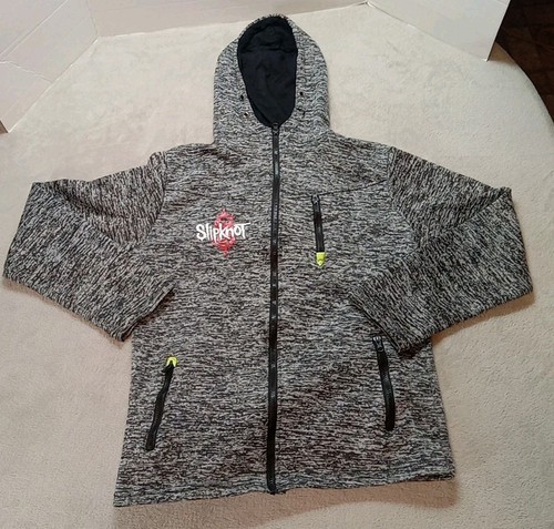 Gray full zip jacket hoddie - zip,