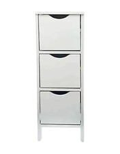 3 Drawer White Storage