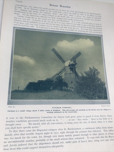 Sussex 1924 patcham windmill - 1924:,