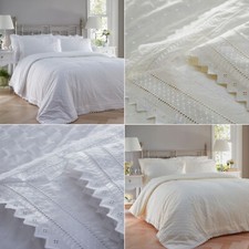 Balmoral Broderie Anglaise Duvet Cover Bed Sets or Pillowcases Bedding Bedlinen