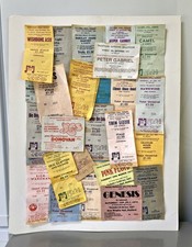 Lot Job Rock Concert Vintage Stub Tickets Floyd Clapton Genesis Lizzie Gabriel